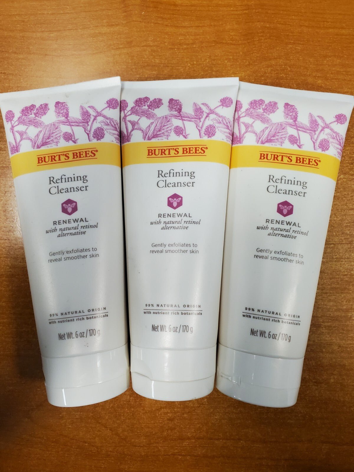 3 Pack Natural Facial Cleanser with Retinol Alternative - Deep Cleansing & Moisturizing