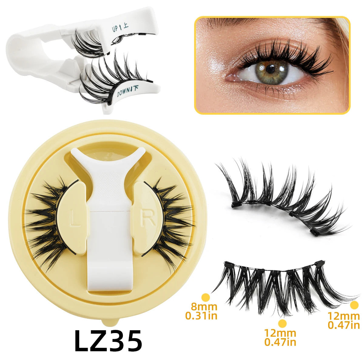 Magnetic 3D Mink Eyelash Kit - Reusable False Lash Set for Natural Look