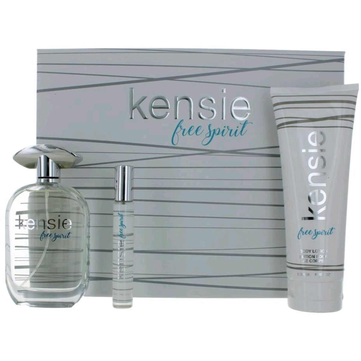 Kensie Women's Gift Set — Free Spirit EDP Travel Spray & Body Lotion, 3 Piece