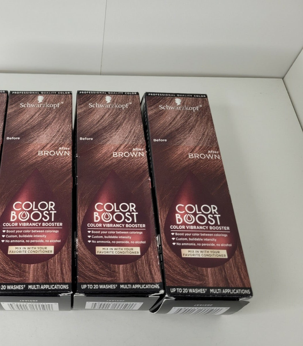Schwarzkopf Color Boost Brown Hair Color Vibrancy Booster Pack of 3