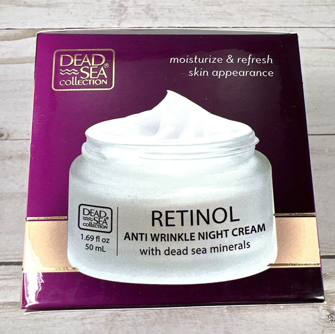 Retinol Night Cream for Wrinkle Reduction - Dead Sea Collection 1.69oz Each (2 Pack)