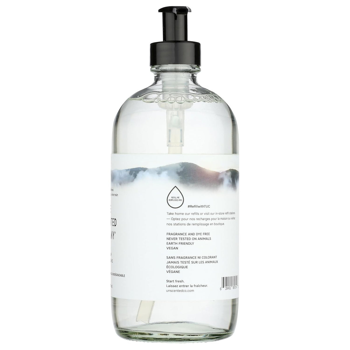 The Unscented Company, Liquid Hand Soap, Glass Bottle, 15.7 Ounces
