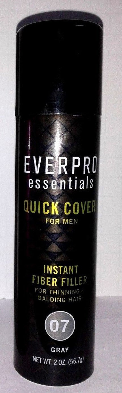 Hair Fiber Filler for Men Instant Cover - Gray 2oz