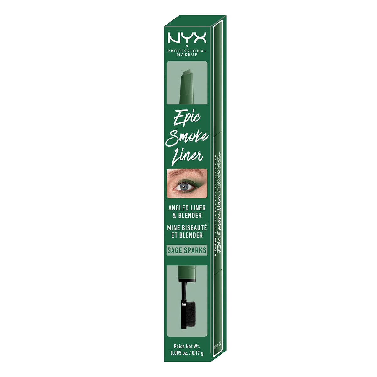 NYX Professional Makeup Epic Smoke Eyeliner - Vegan Smokey Eye Pencil, Sage Sparks