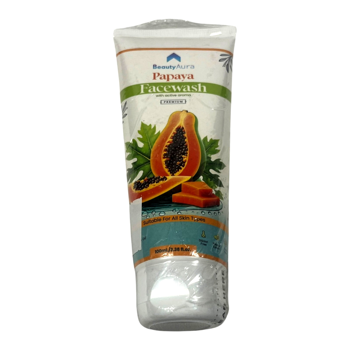 Papaya Facewash with Active Aroma - 3.38 fl oz Natural Facial Cleanser