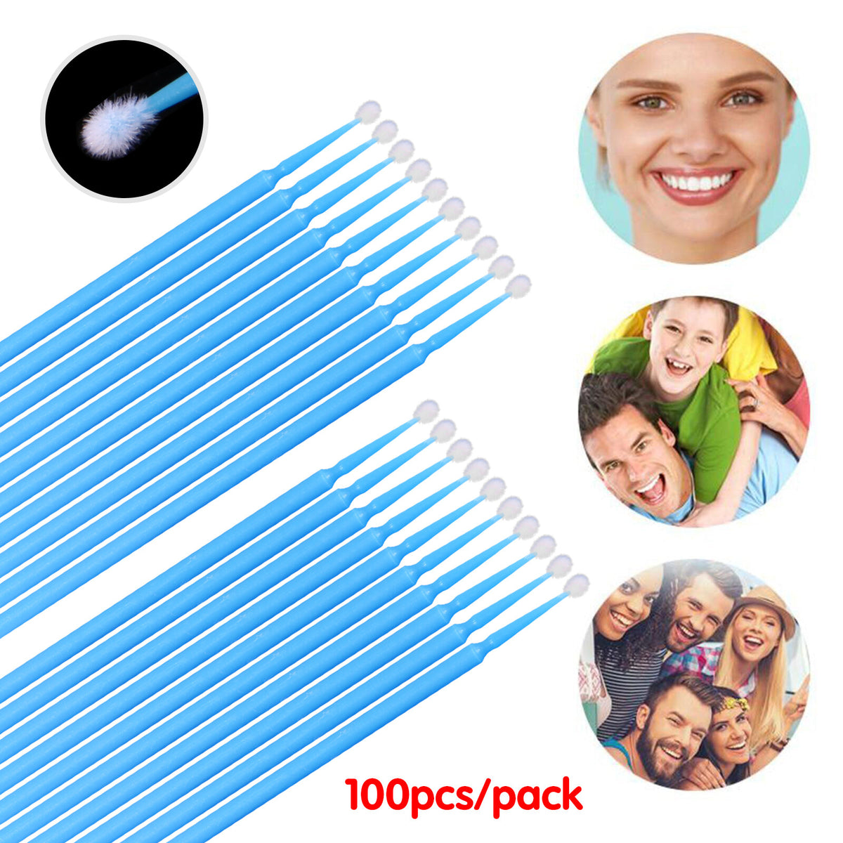 Disposable Dental Micro Brush Applicators 400 Pcs - Fine, Super Fine Tips for Dental & Makeup Use