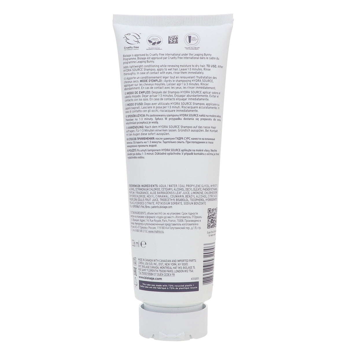 HydraSource Moisturizing Hair Balm for Damaged Dry Hair 8 oz