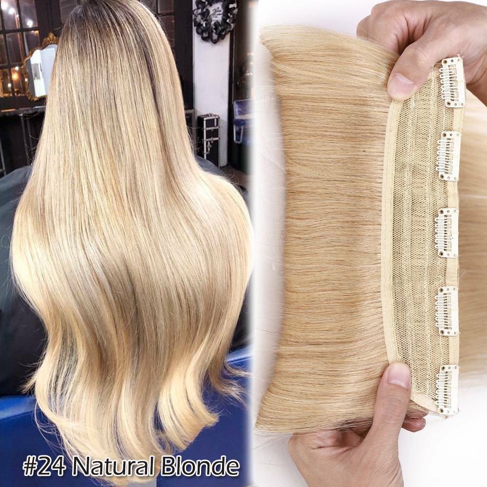 Clip-In Human Hair Extensions Full Head Highlight Straight