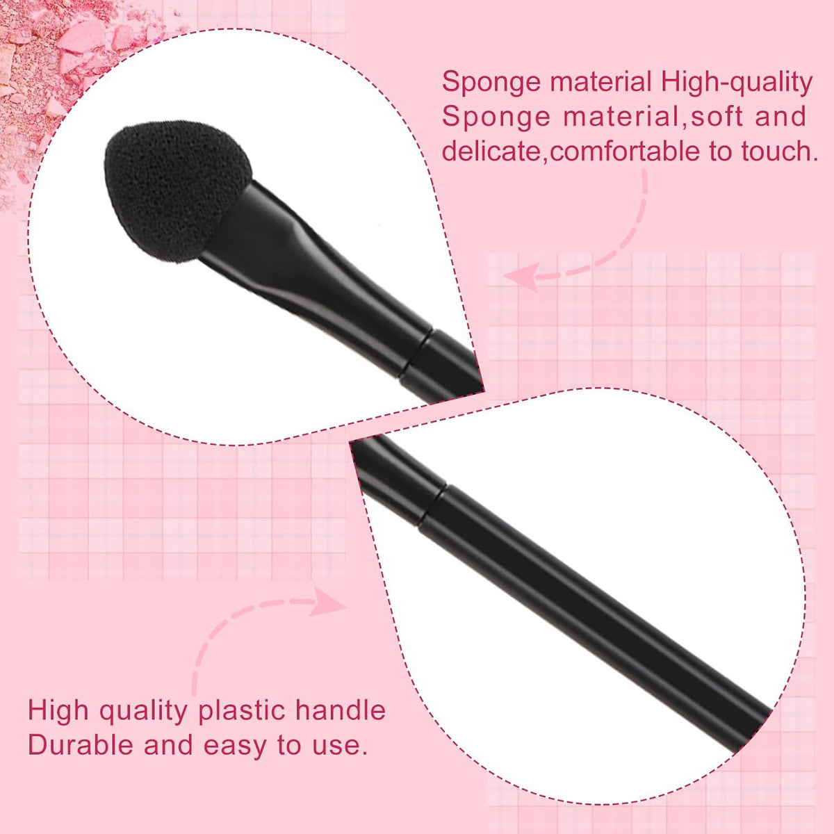 30PCS Disposable Double-Ended Eyeshadow Makeup Sponges Brushes