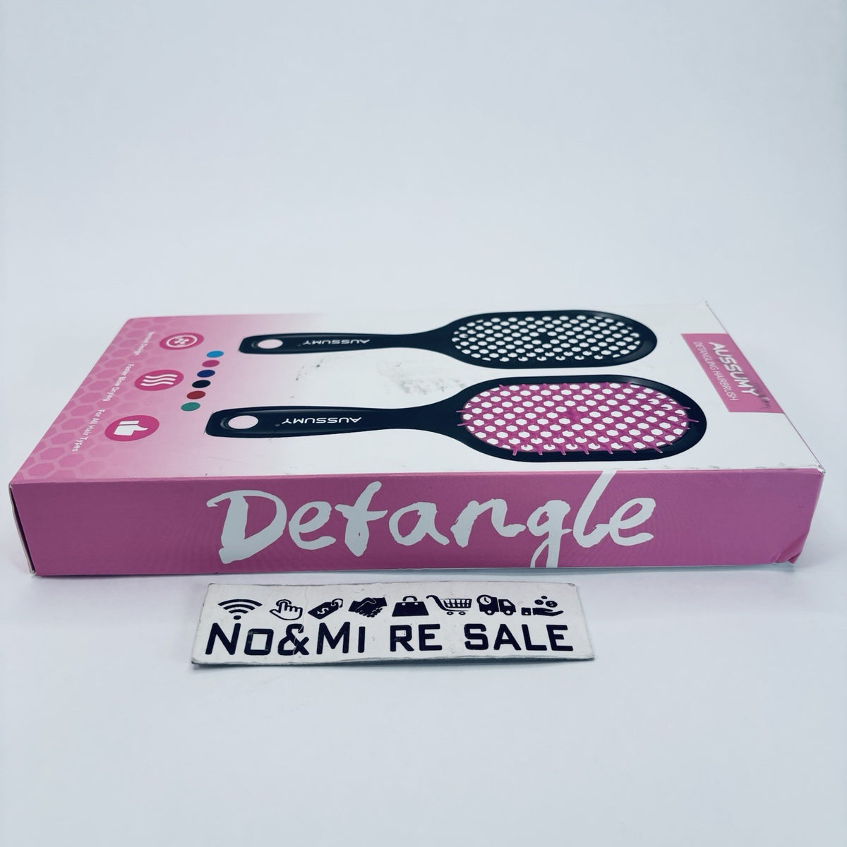 Vented Detangling Hair Brush Set for All Hair Types – Black & Pink