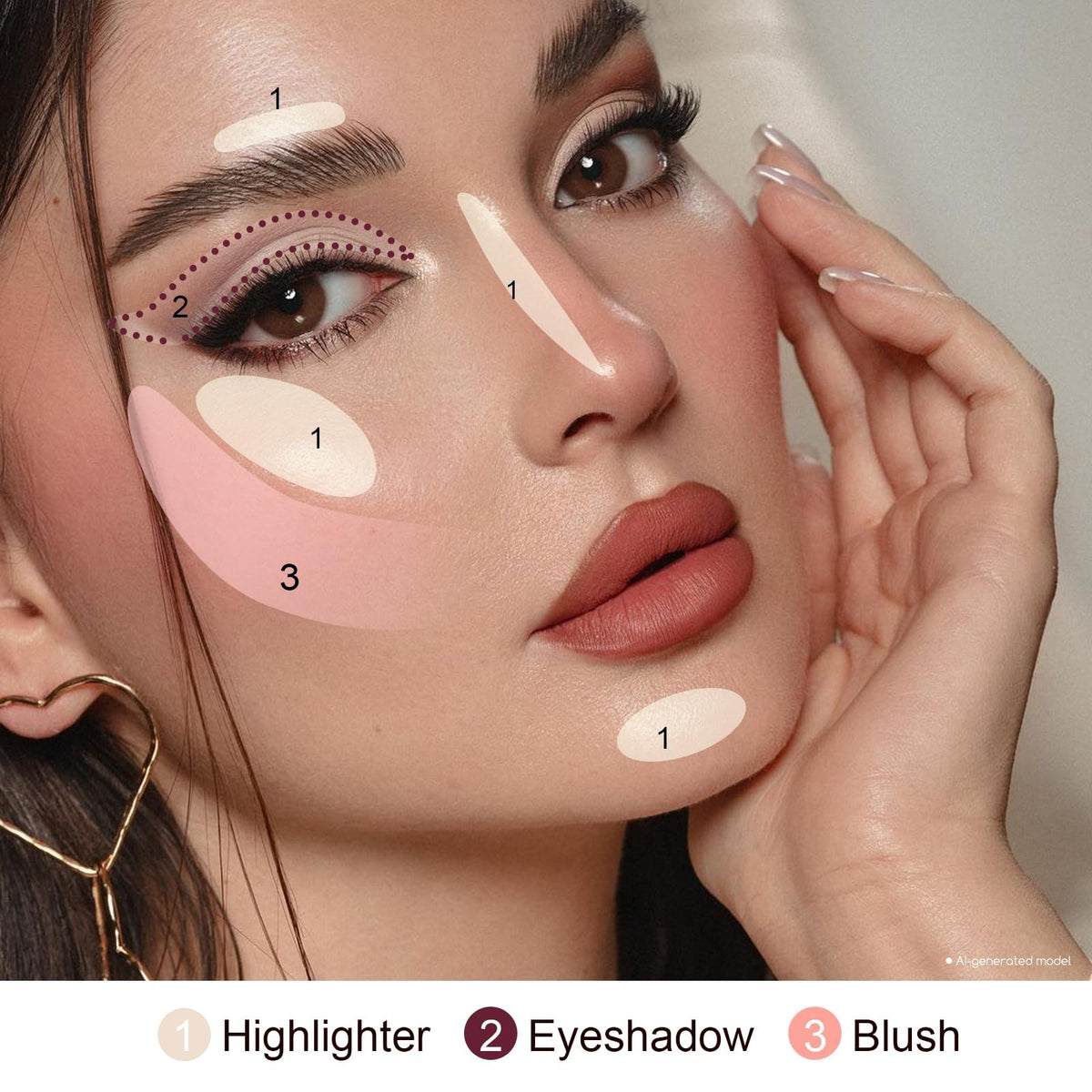 Color Nymph All-in-One Face Makeup Palette with Blush Highlighters Eyeshadows Travel-Friendly