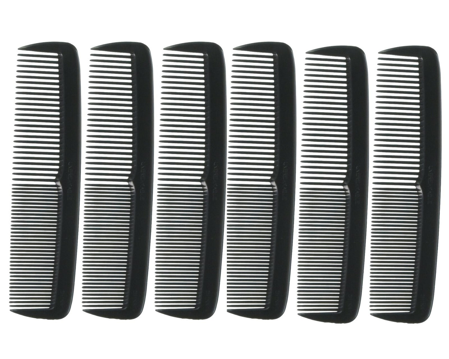 Pocket Size Black Hair Comb Pack of 24 - Flexible Plastic 5 Inch Styling Tool