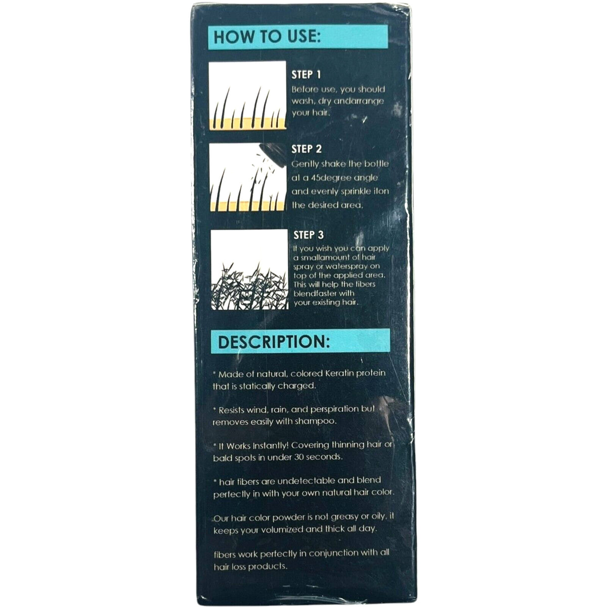Hair Building Fibers 27.5g - Hair Thickening Fibers