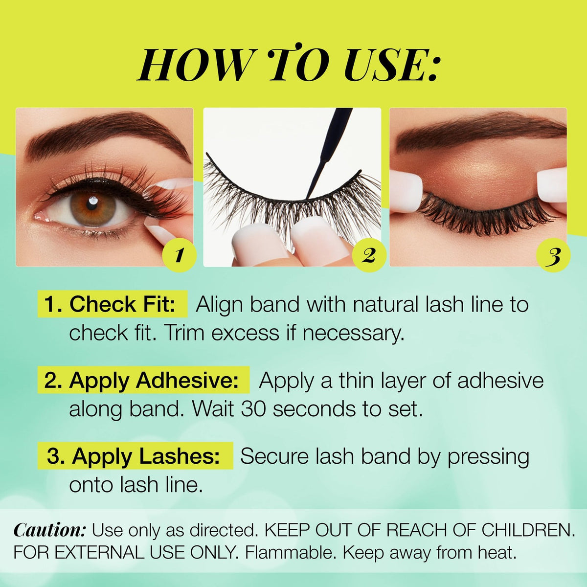 Long-Lasting Black Eyelash Adhesive for Strip Lashes - Active Wear, Waterproof