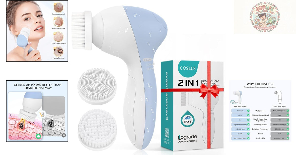 Electric Silicone Face Scrubber for Deep Cleansing & Exfoliation