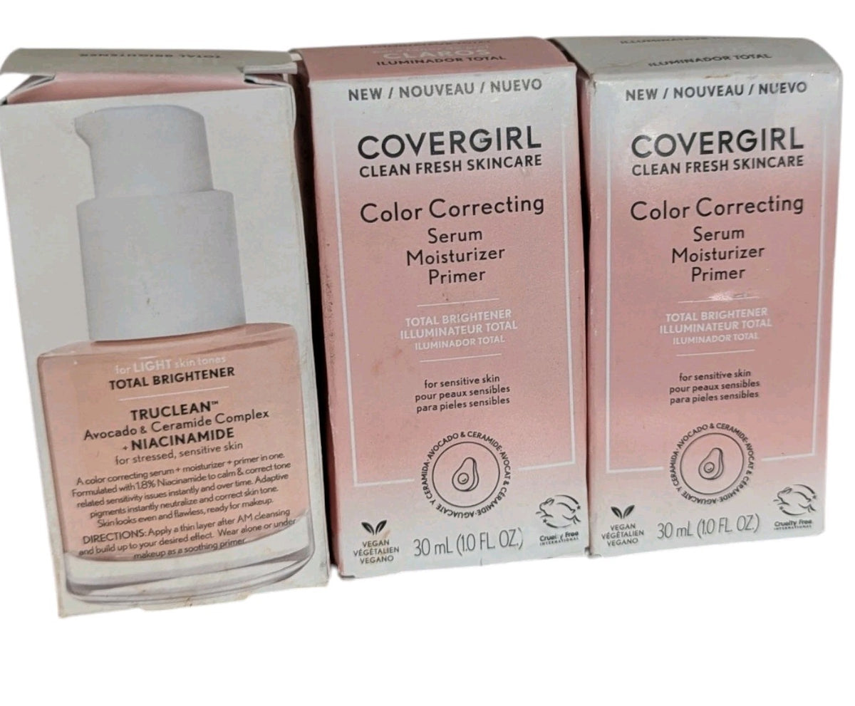 3-Pack Clear Skin Serum Primer and Moisturizer - Light Formula 1 fl oz