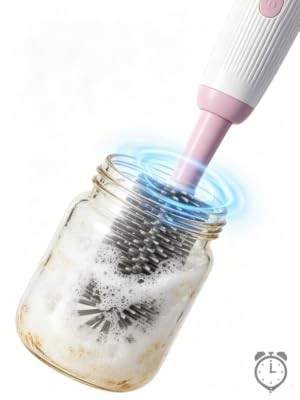 Electric Baby Bottle Brush Set - 6-in-1 Waterproof Cleaning Kit with Silicone Brushes
