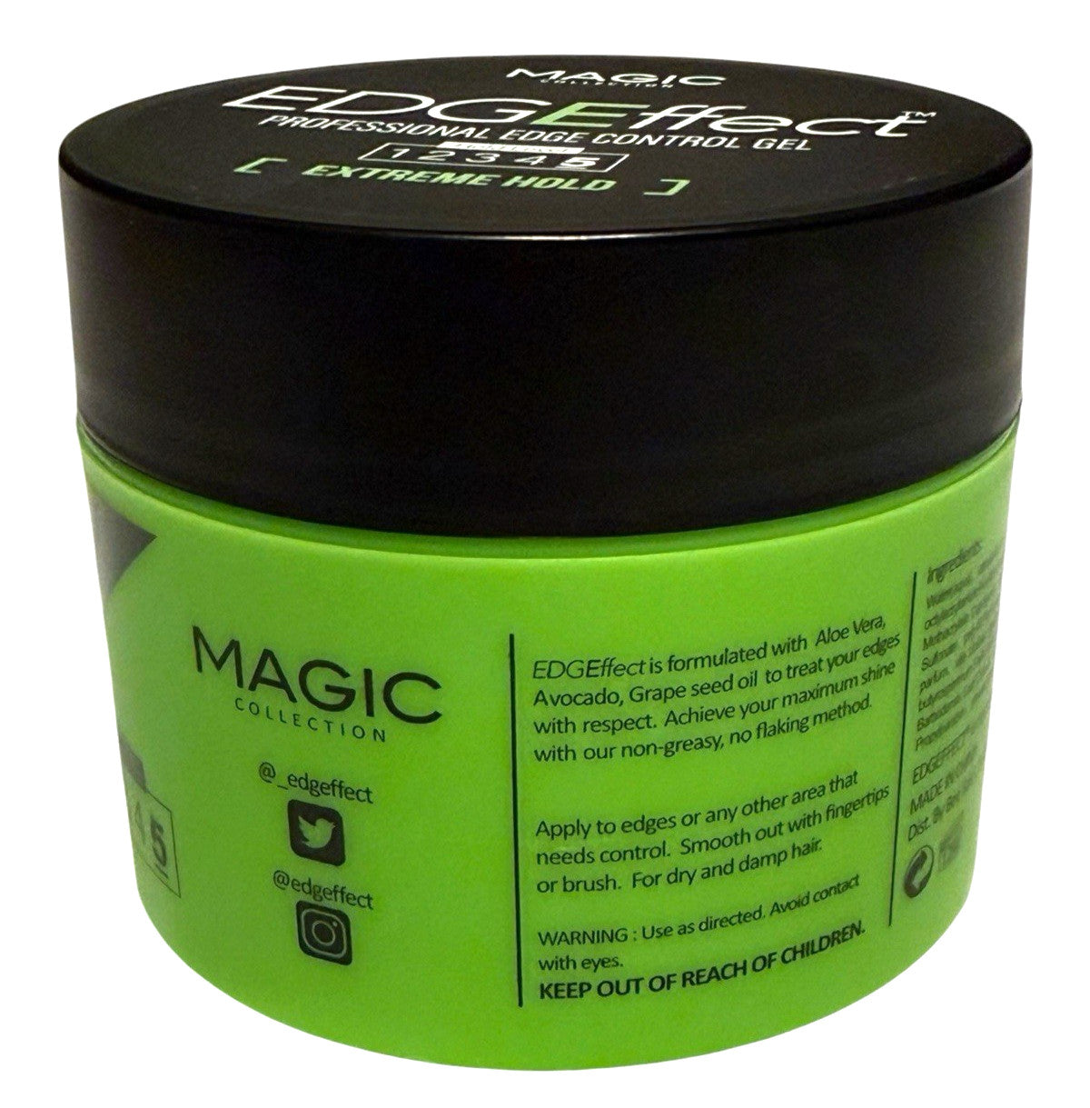 Extreme Hold Edge Control Gel with Avocado & Aloe - 8oz Hair Styling Pomade