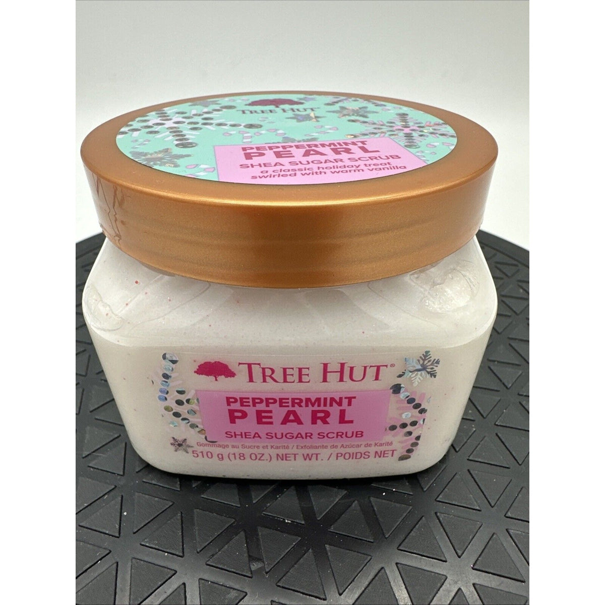 Peppermint Pearl Shea Sugar Scrub Exfoliating Body Removes Dead, Dry