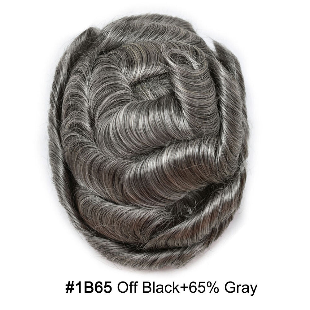 Ultra Thin Skin Hair Replacement System for Men - Natural Hairpiece, 6-10" Sizes & 68 Colors