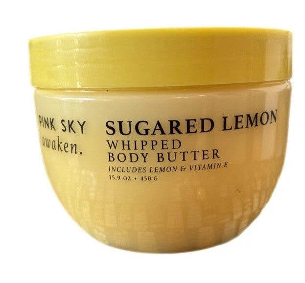 Pink Sky Awaken SUGARED LEMON Whipped Body Butter 15.9 oz New