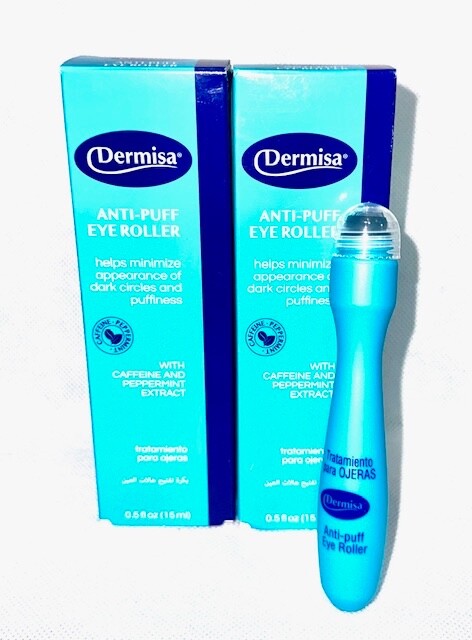 Dermisa Anti-Puff Eye Roller 0.5 oz – Caffeine & Peppermint Eye Serum