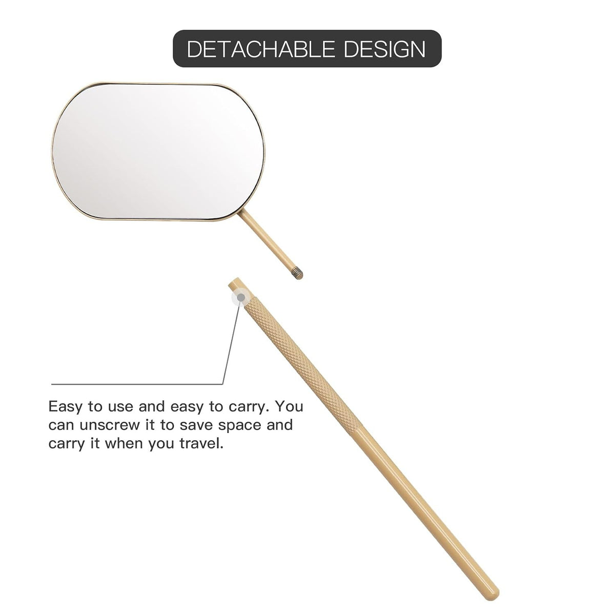 Large Stainless Steel Eyelash Mirror for Lash Extensions - Handheld Makeup Tool