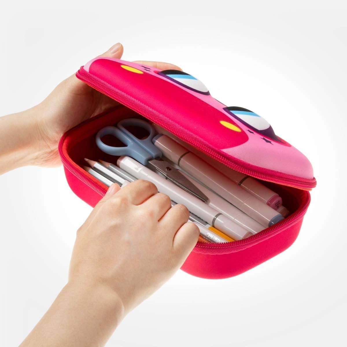Round Pencil Case for Girls - Fun School Storage Organizer
