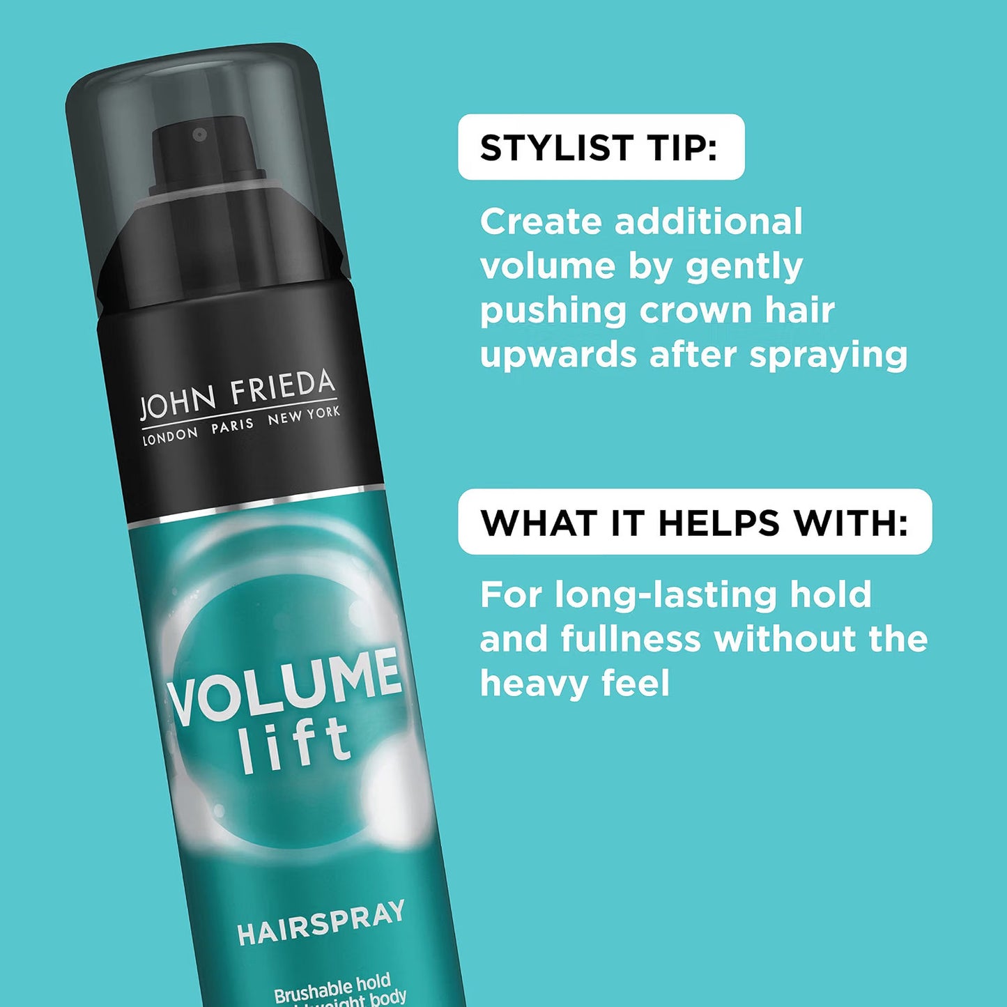 John Frieda Volume Lift Hairspray 2 Pack - Fine & Flat Hair 10 Oz