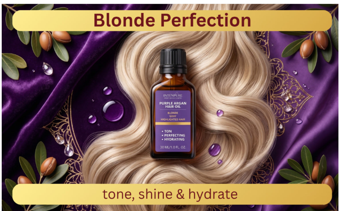 Purple Hair Oil for Blonde & Gray Hair - Anti Brass & Shine Serum