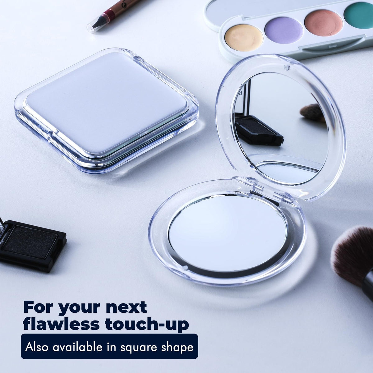 Travel Makeup Mirror with 12X Magnification Dual-Sided Compact Mirror