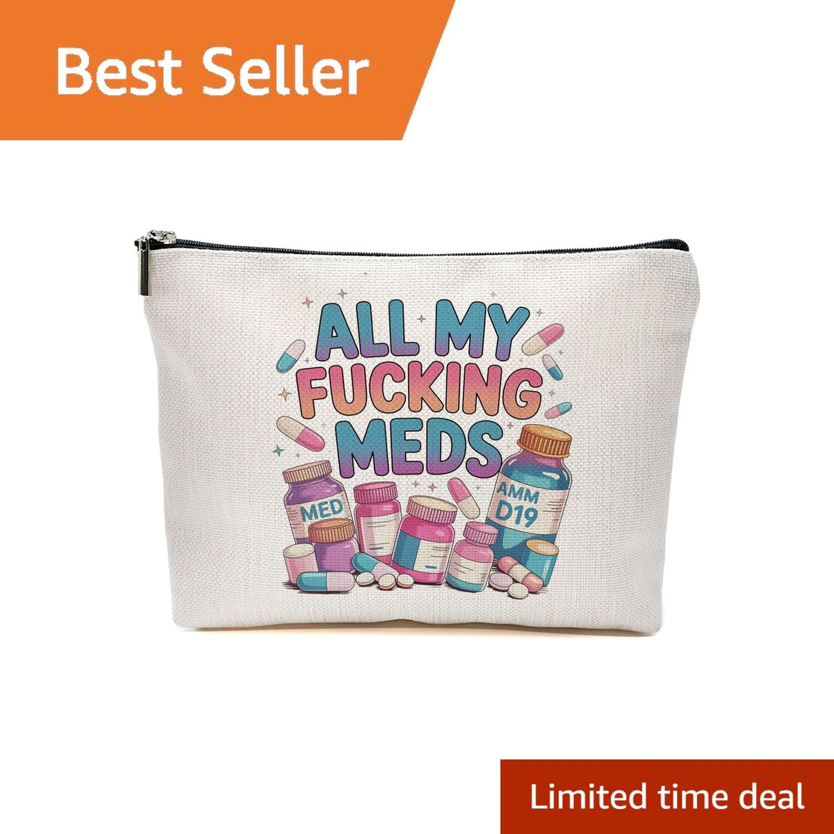 Multicolor Nurse Med Pouch Makeup Bag Travel Toiletry Organizer