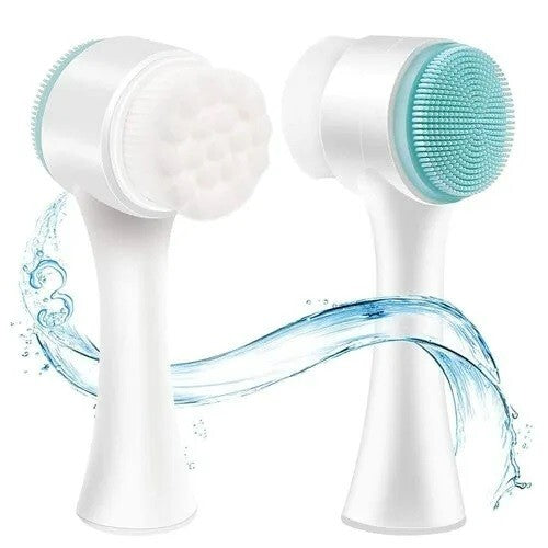 Dual-Action Facial Cleansing Brush for Sensitive Skin