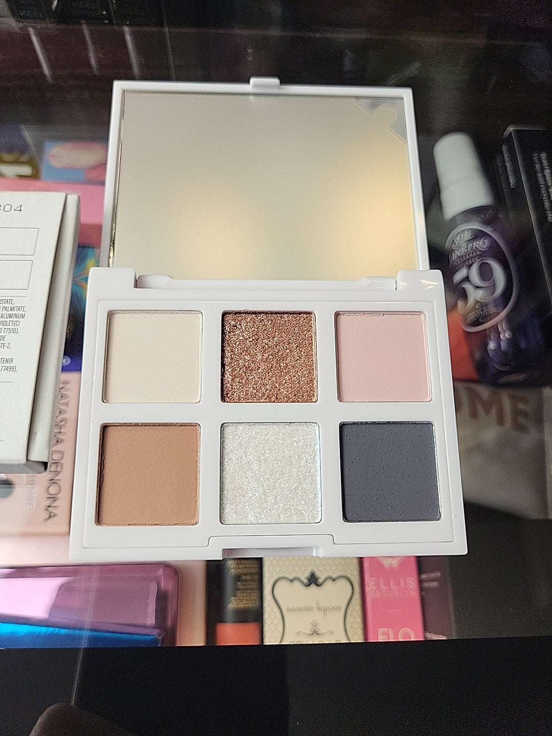 Astral Eyeshadow Palette with Mirror - 6 Shades, 4 Matte & 2 Shimmery