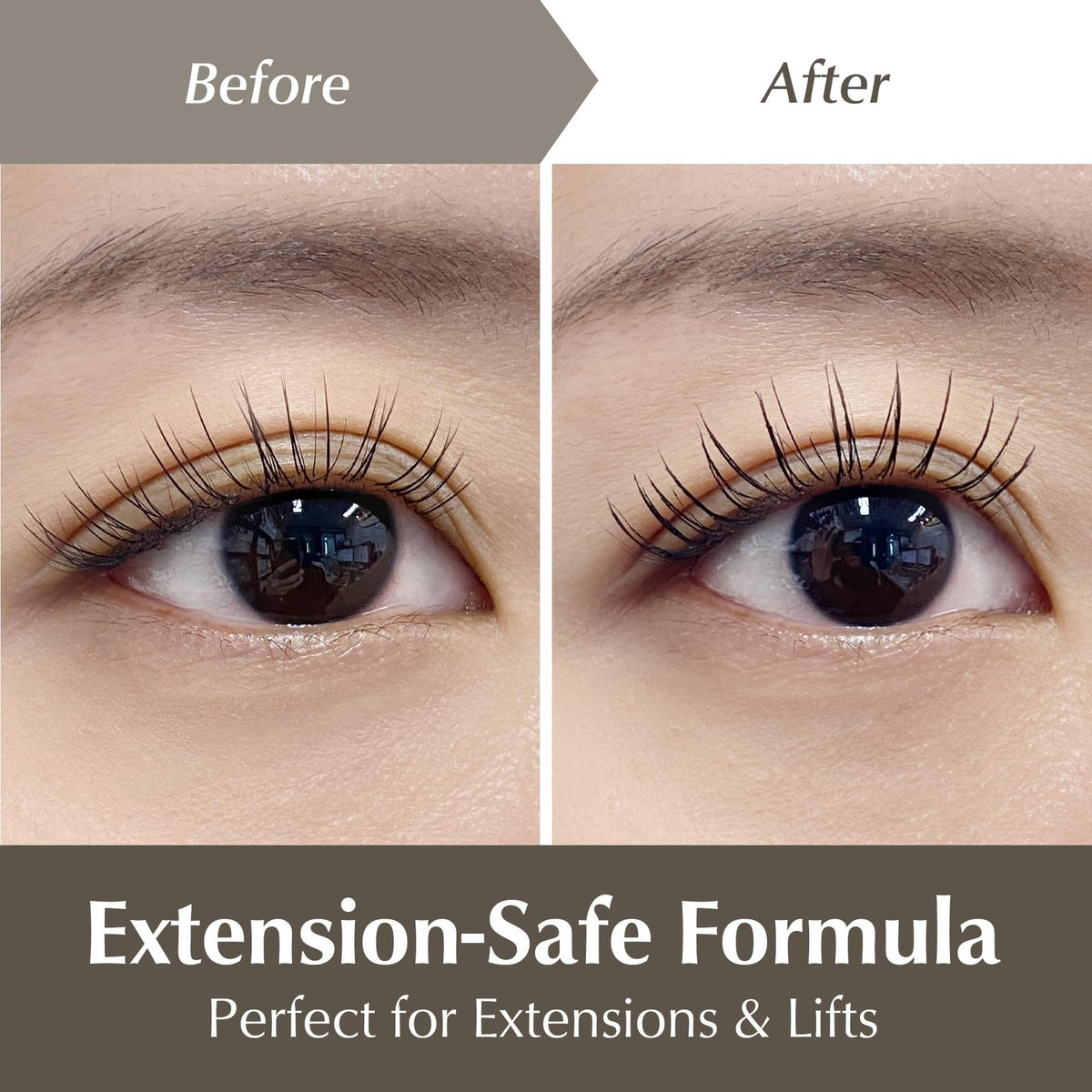 Long-Lasting Smudge-Proof Mascara with Lash Lift & Extension Safe Formula