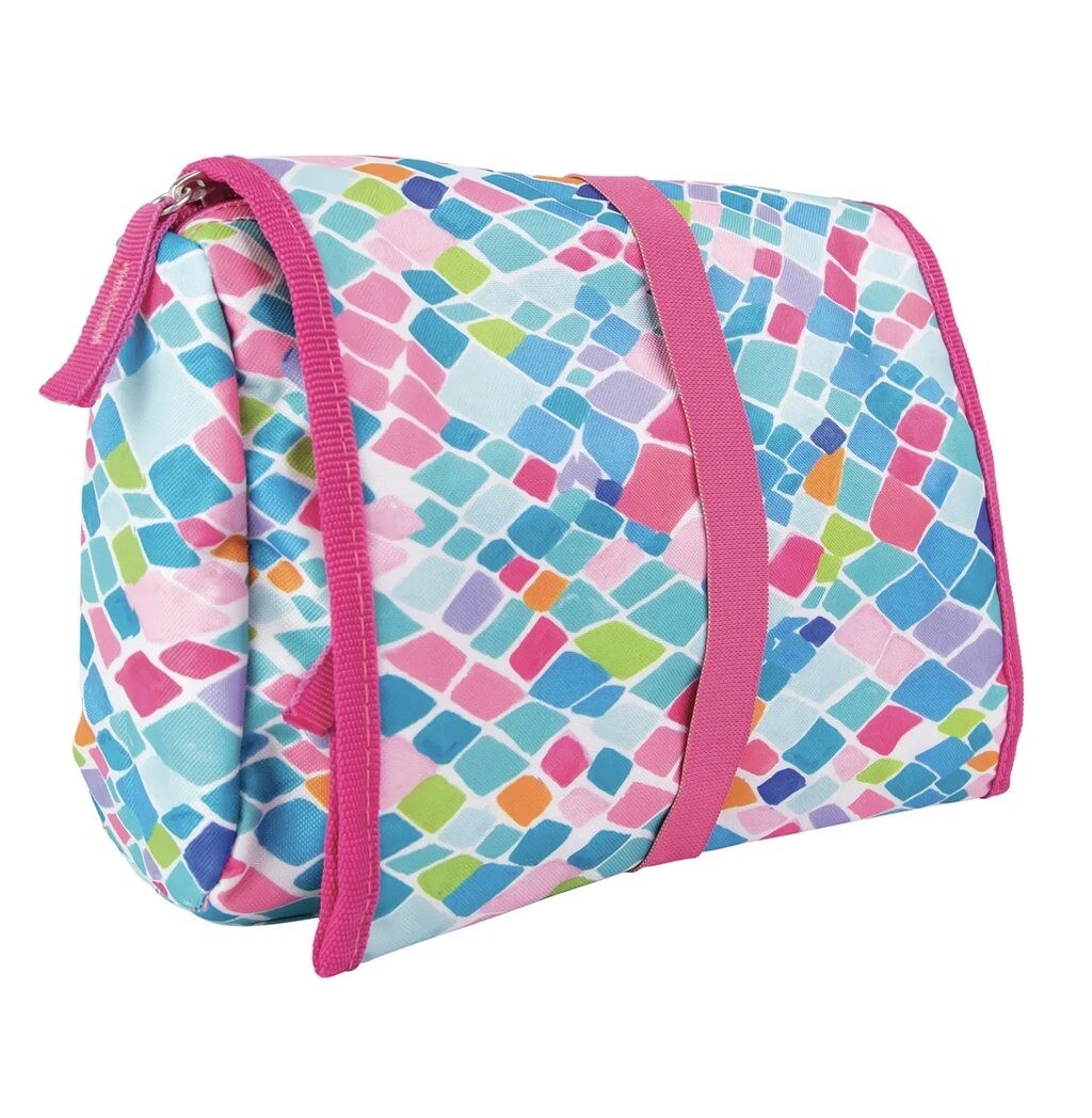 Makeup Roll Up Bag Santorini - Travel Cosmetic & Toiletry Organizer