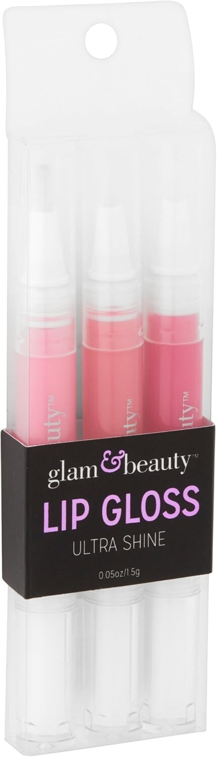 6-Pack Lip Gloss Set - 9 Shades Ultra Shine Makeup for Lips, Pink Peach & Hot Pink