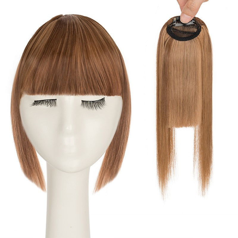 Women Braid Headband Topper with Bangs - Instant Hair Fringes & Hairbands