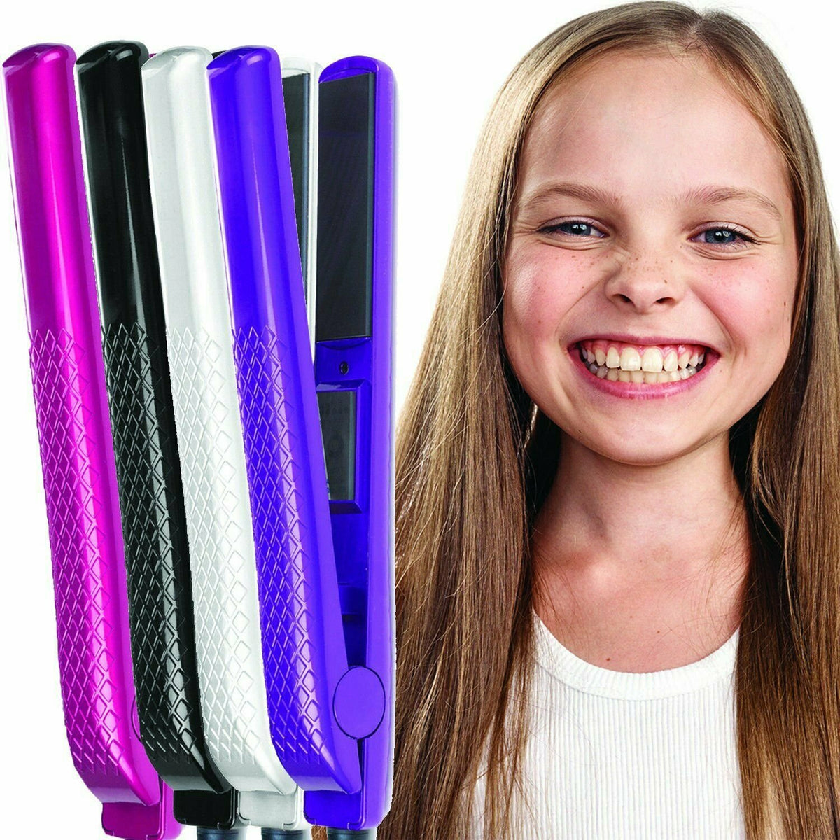 Mini Ceramic Hair Straightener - Compact Flat Iron for Easy Styling