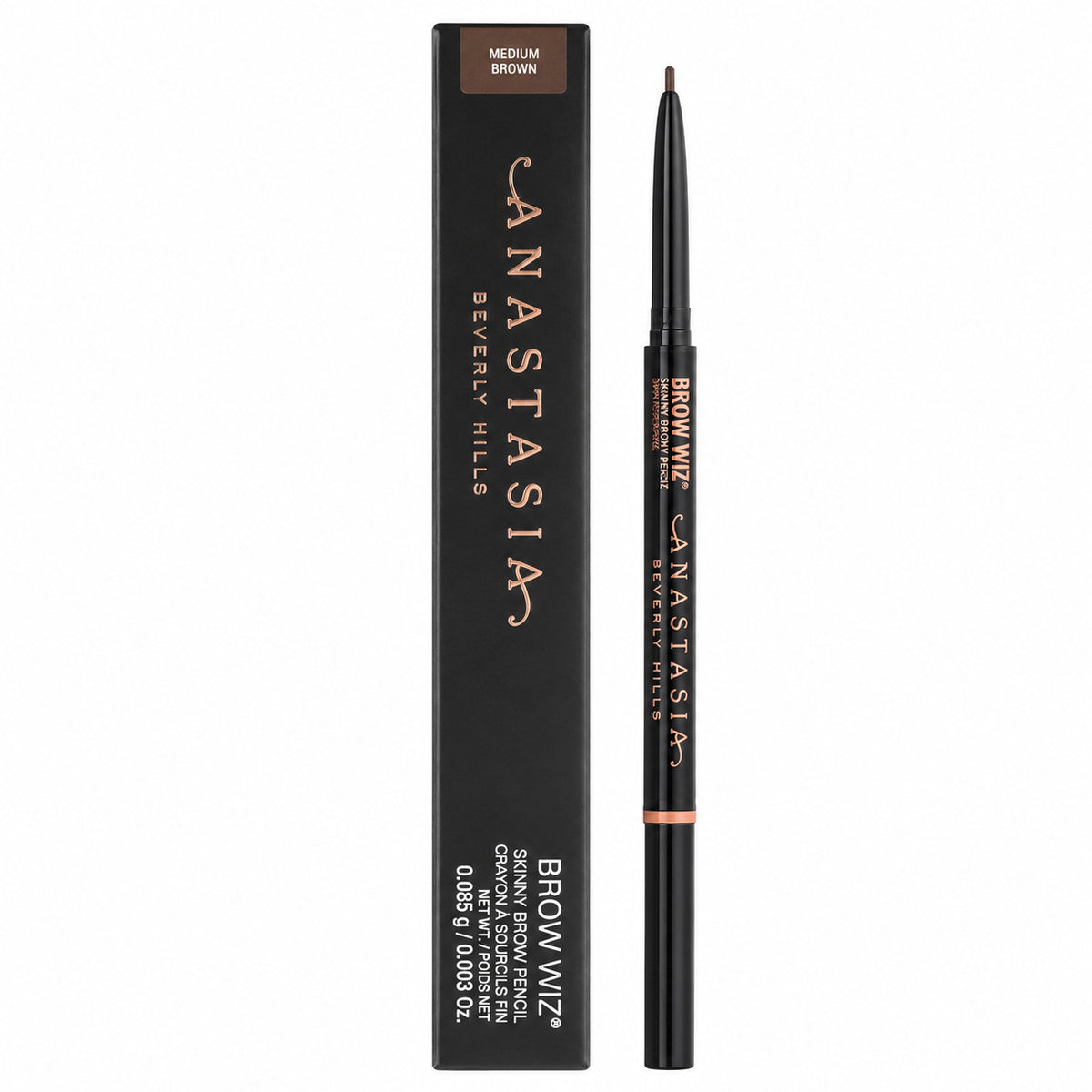 Eyebrow Pencil - Fine Tip Brow Definer & Blending Spoolie for Natural Looks