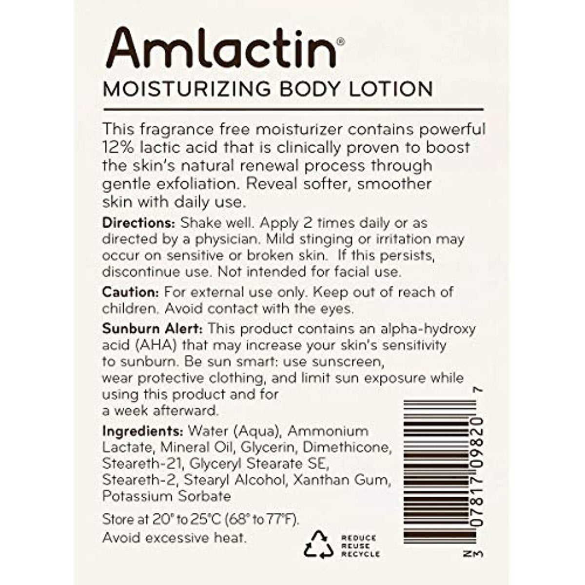 AmLactin Moisturizing Body Lotion, 3Pack (20-Ounces ) Vcxkaw