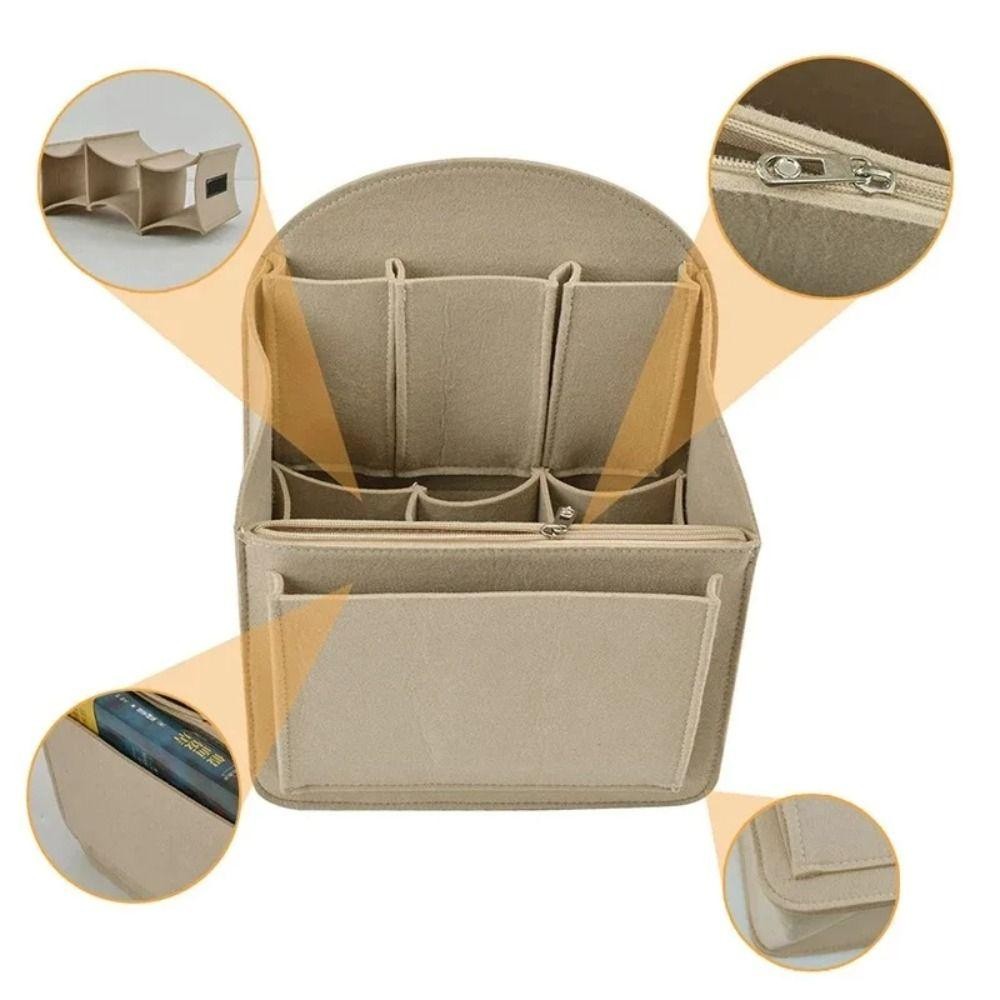 Portable Makeup Organizer Insert for Travel Backpack & Bags - Divider & Storage