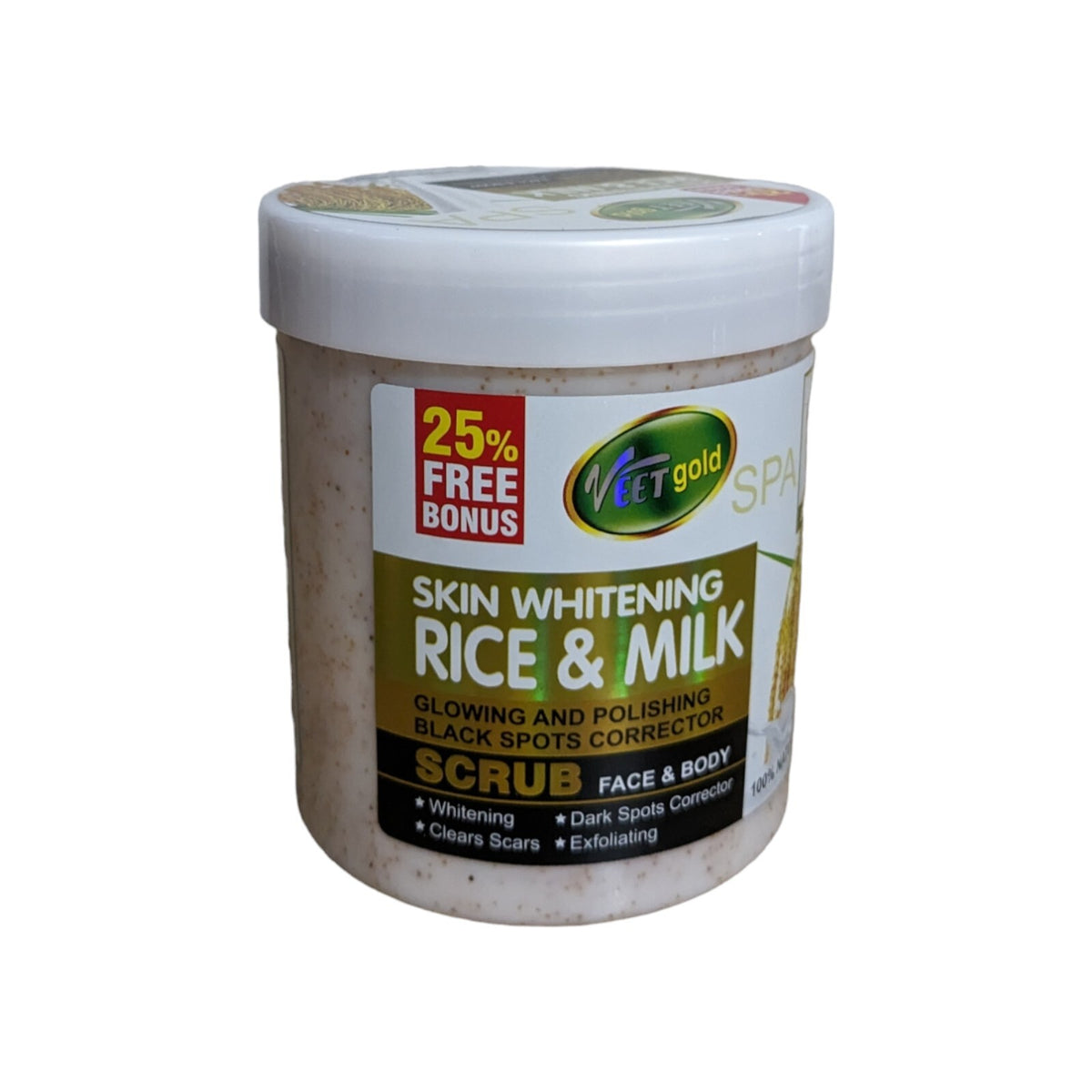 Veet Gold Rice & Milk Face Body Glowing Polishing whitening Scrub