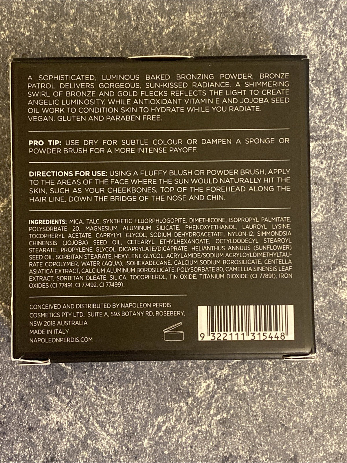 Vegan Baked Bronzer for Face & Body - Natural Glow, 8g