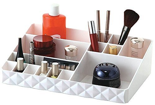 Large Capacity Cosmetic Storage and Makeup Organizer - White