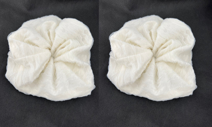 Elastic Hair Band Ties Ponytail holders Scrunchies OFF-WHITE