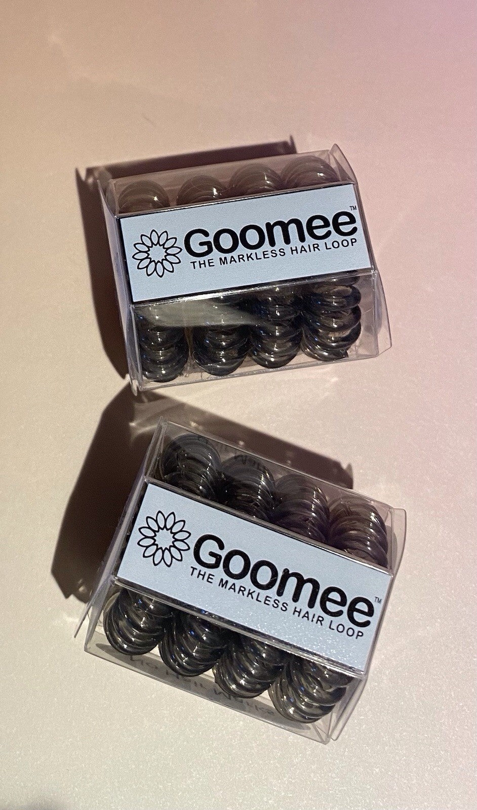 2X Goomee The Markless Hair Loop, GREY, 4 loops EA/ 8 TOTAL CHARCOAL