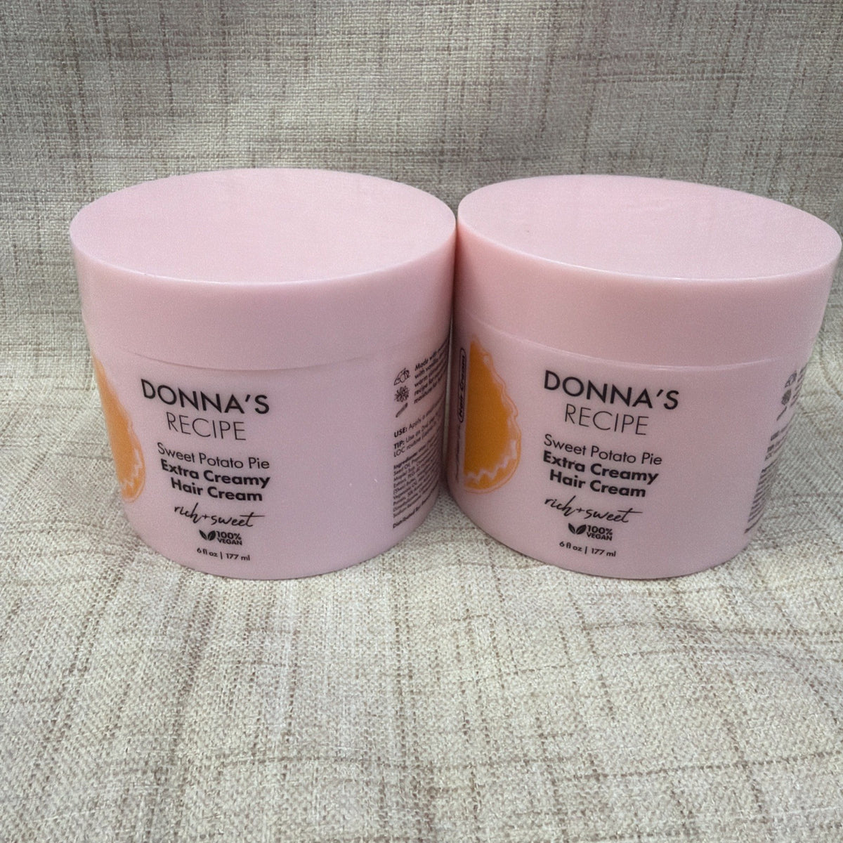 Sweet Potato Pie Hair Cream - Extra Creamy Moisturizer for Hair 6 fl oz 2 Pack