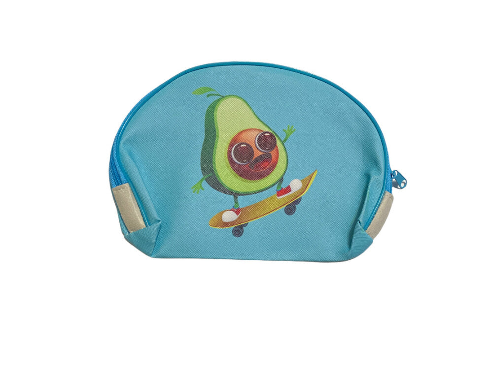 Large Avocado Theme Cosmetic Bag - 5.5 x 8 Inch Zipper Organizer