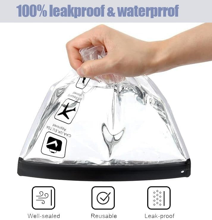 TSA Approved Clear Toiletry Bag 20x20cm Waterproof Travel Organizer